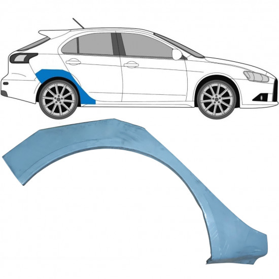 MITSUBISHI LANCER 2007- REPARATION AV BAKSKÄRM / HÖGER