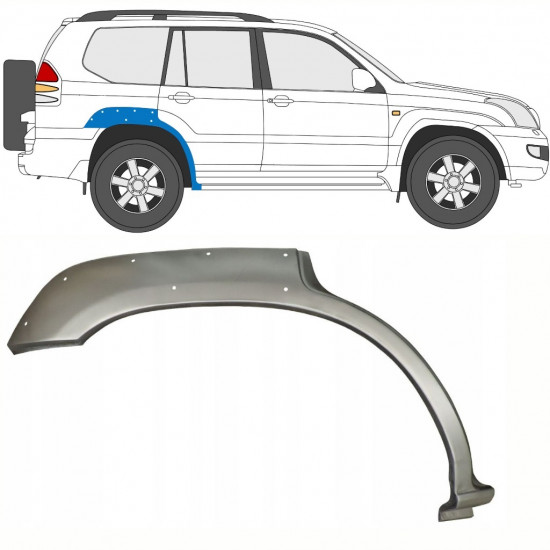 Bak skärm reparationspanel med hål för Toyota Land Cruiser 2003-2010 / Höger 10212