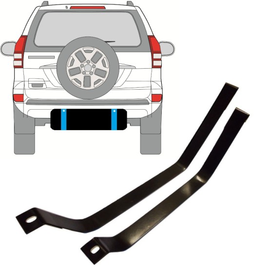 Hållarsats bränsletank för Toyota Land Cruiser J120 2003-2010 9379