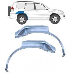 Sidovägg hjulhuskant för Toyota Land Cruiser J120 2003-2010 / Vänster+Höger / Set 9959