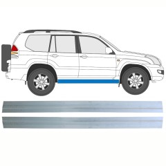 Inre tröskel reparationspanel för Toyota Land Cruiser J120 2003-2010 / Vänster+Höger / Set 16131