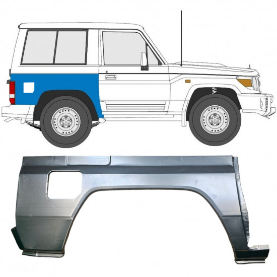 Sidovägg hjulhuskant för Toyota Land Cruiser 1984-1993 / Höger 7056