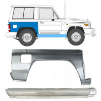 Tröskelplåt + sidovägg hjulhuskant för Toyota Land Cruiser 1984-1993 / Höger / Set 11478