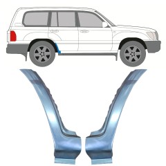 Nedre del av bak skärm reparationspanel för Toyota Land Cruiser J100 1998-2007 / Vänster+Höger / Set 9767