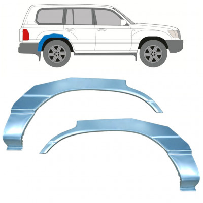 Sidovägg hjulhuskant för Toyota Land Cruiser 1998-2007 / Vänster+Höger / Set 9766