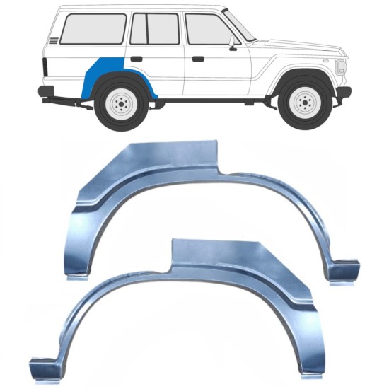 Sidovägg hjulhuskant för Toyota Land Cruiser J60 1980-1990 / Vänster+Höger / Set 16147