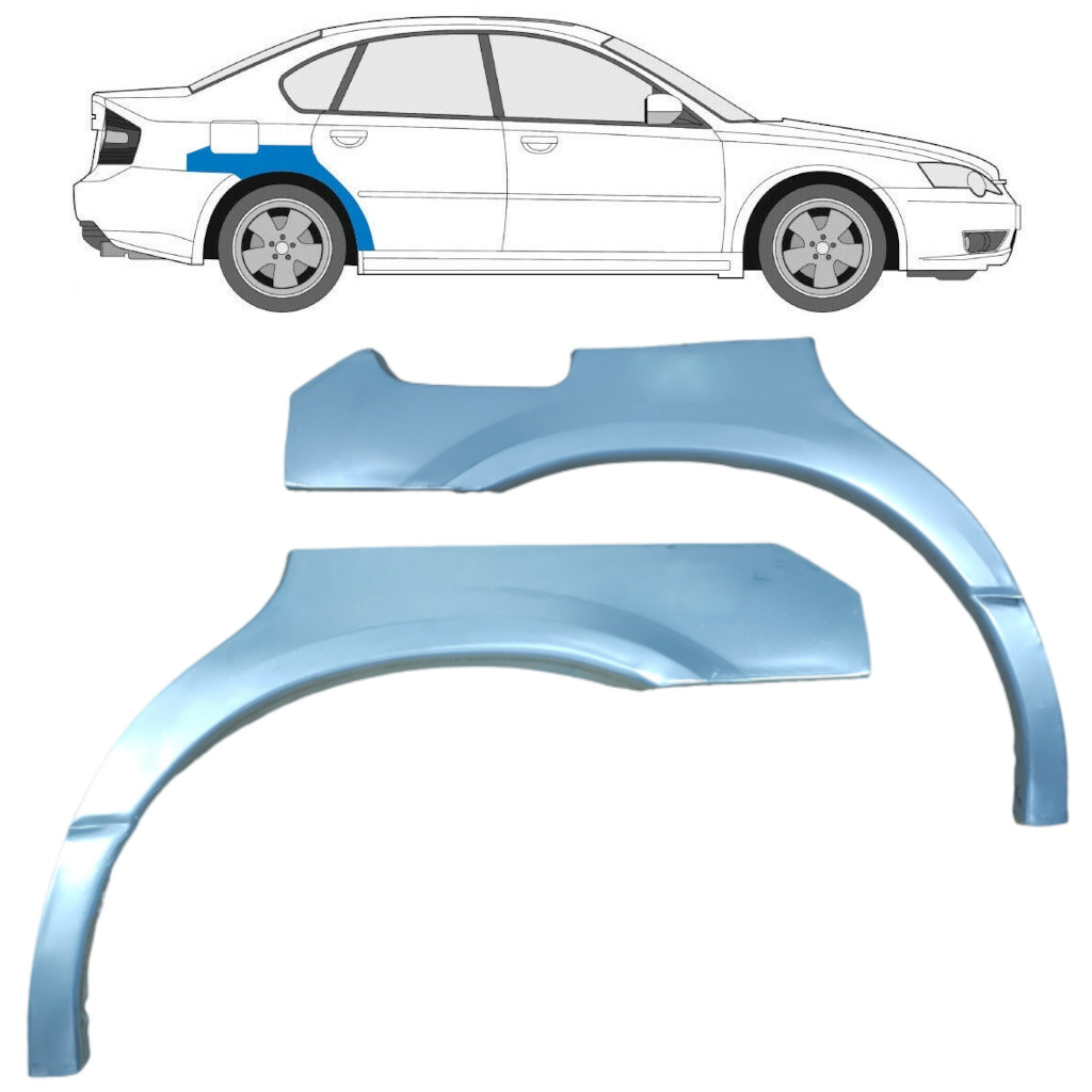 Sidovägg Hjulhuskant För Subaru Legacy 1998-2004 / Vänster+Höger / Set 9189