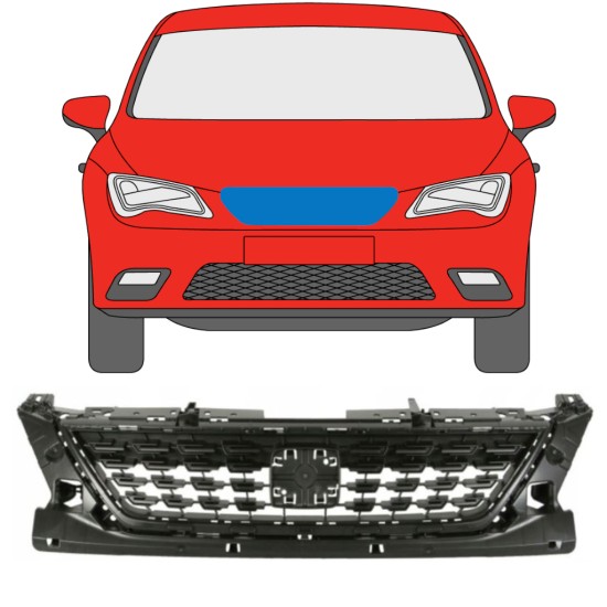 Grill för Seat Leon 2017-2020 16211