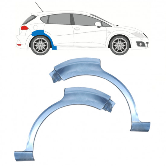 Sidovägg hjulhuskant för Seat Leon 2005-2012 / Vänster+Höger / Set 9974