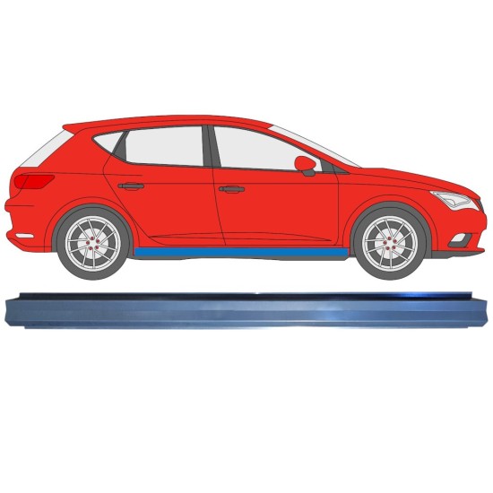 Inre tröskel reparationspanel för Seat Leon 2012-2020 / Vänster = Höger (symmetrisk) 16985