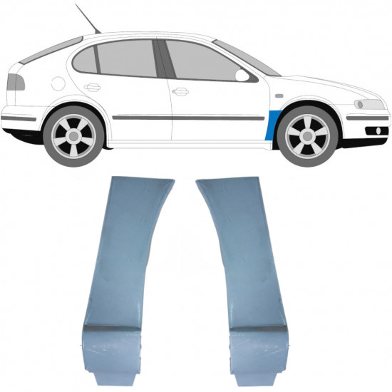 Reparationspanel till framskärm för Seat Leon 1999-2004 / Vänster+Höger / Set 10593