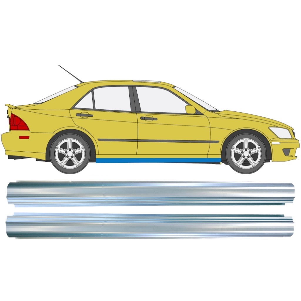 Tröskelplåt Reparationspanel För Lexus Is 200 300 1998-2005 / Vänster = Höger (Symmetrisk) / Set 10384