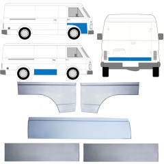 Dörreparationspanel för Volkswagen LT 1975-1996 / Vänster+Höger / Set 12631