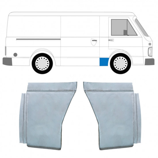 Nedre del av fram skärm reparationspanel för Volkswagen LT 1975-1996 / Vänster+Höger / Set 9972