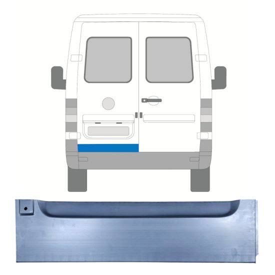 Reparationspanel för bakdörr för Volkswagen LT 1996-2005 / Vänster 16592