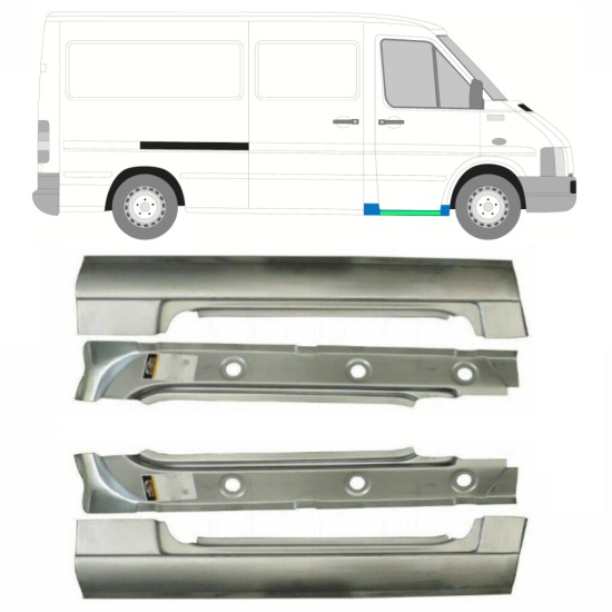 Inre + yttre fram tröskel reparationspanel för Volkswagen LT 1996-2005 / Vänster+Höger 16584