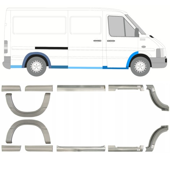 Reparationspanel set för Volkswagen LT 1996-2005 / Vänster+Höger / 14388