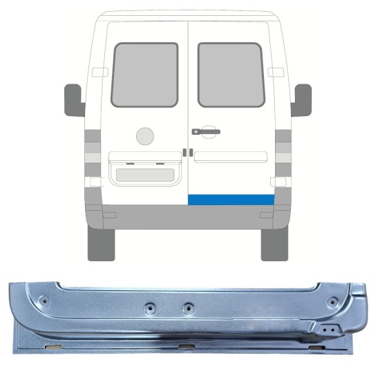 Reparationspanel för bakdörr för Volkswagen LT 1996-2005 / Höger 16591