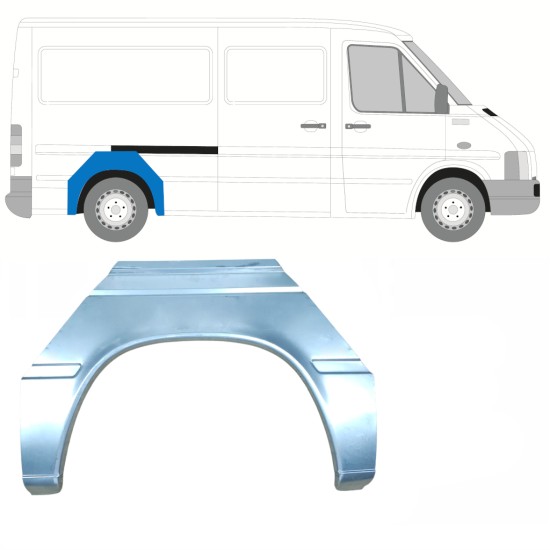 Sidovägg hjulhuskant för Volkswagen LT 1996-2005 / Vänster = Höger (symmetrisk) 16598