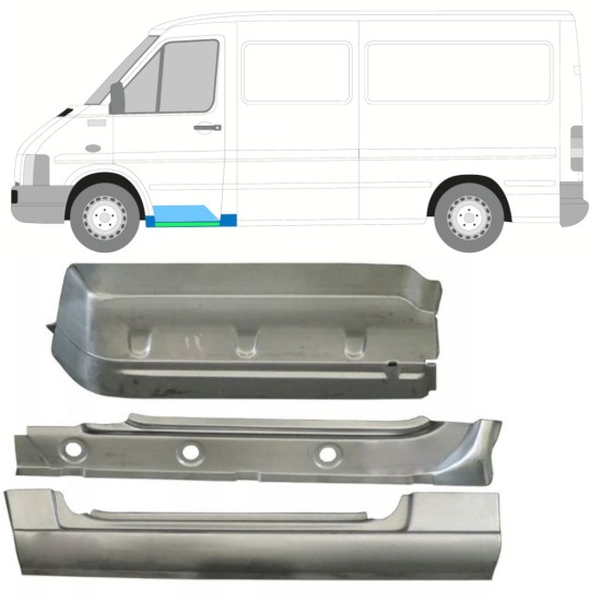Inre tröskel + fram skärm + fram steg reparationspanel för Volkswagen LT 1996-2005 / Vänster 16572
