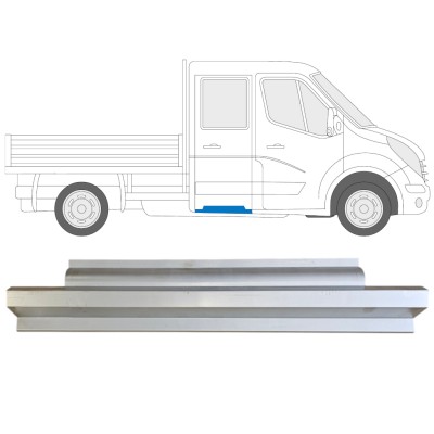 Bak tröskel reparationspanel för Renault Master 2010- / Vänster = Höger (symmetrisk) / Dubbelkabin 14570