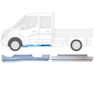 Reparationspanel set för Renault Master 2010- / Vänster / Dubbelkabin / 14912