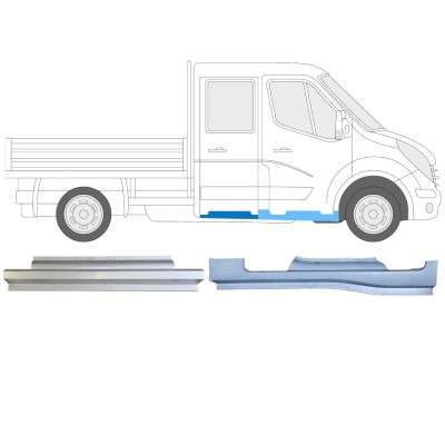 Reparationspanel set för Renault Master 2010- / Höger / Dubbelkabin / 14911