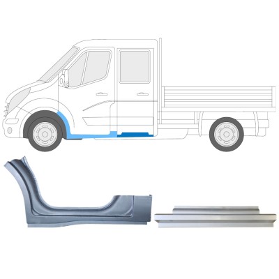 Reparationspanel set för Renault Master 2010- / Vänster / Dubbelkabin / 14914