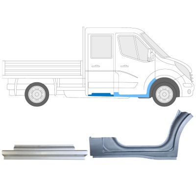 Reparationspanel set för Renault Master 2010- / Höger / Dubbelkabin / 14913