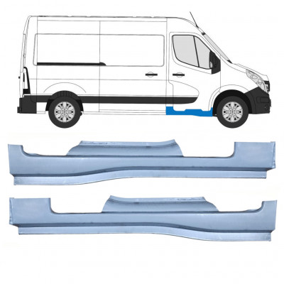 Reparationspanel för dörrtröskel för Renault Master 2010- / Vänster+Höger / Set 10794