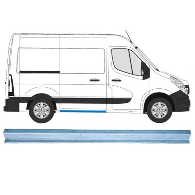 Skjutdörr tröskel reparationspanel för Renault Master 2010- / Höger 14917