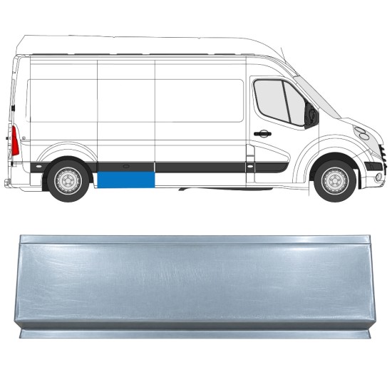 Fram del av bak skärm för Renault Master 2010-2024 / Vänster = Höger (symmetrisk) 17293