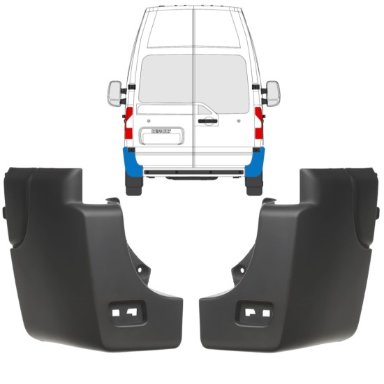 Stötfångarhörn bak för Renault Master 2010-2024 / Vänster+Höger / Set 17238