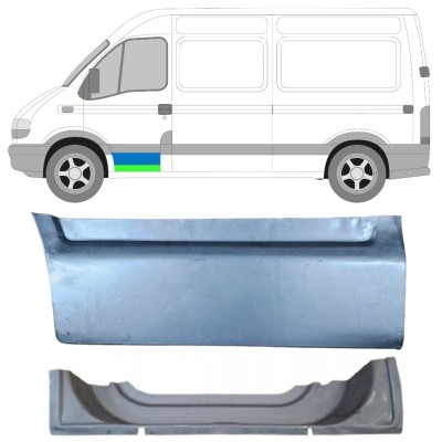 Inre + yttre fram dörrreparationspanel för Opel Movano 1998-2010 / Vänster 16880