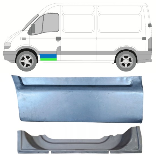 Inre + yttre fram dörrreparationspanel för Nissan Interstar 2002-2010 / Vänster 16881