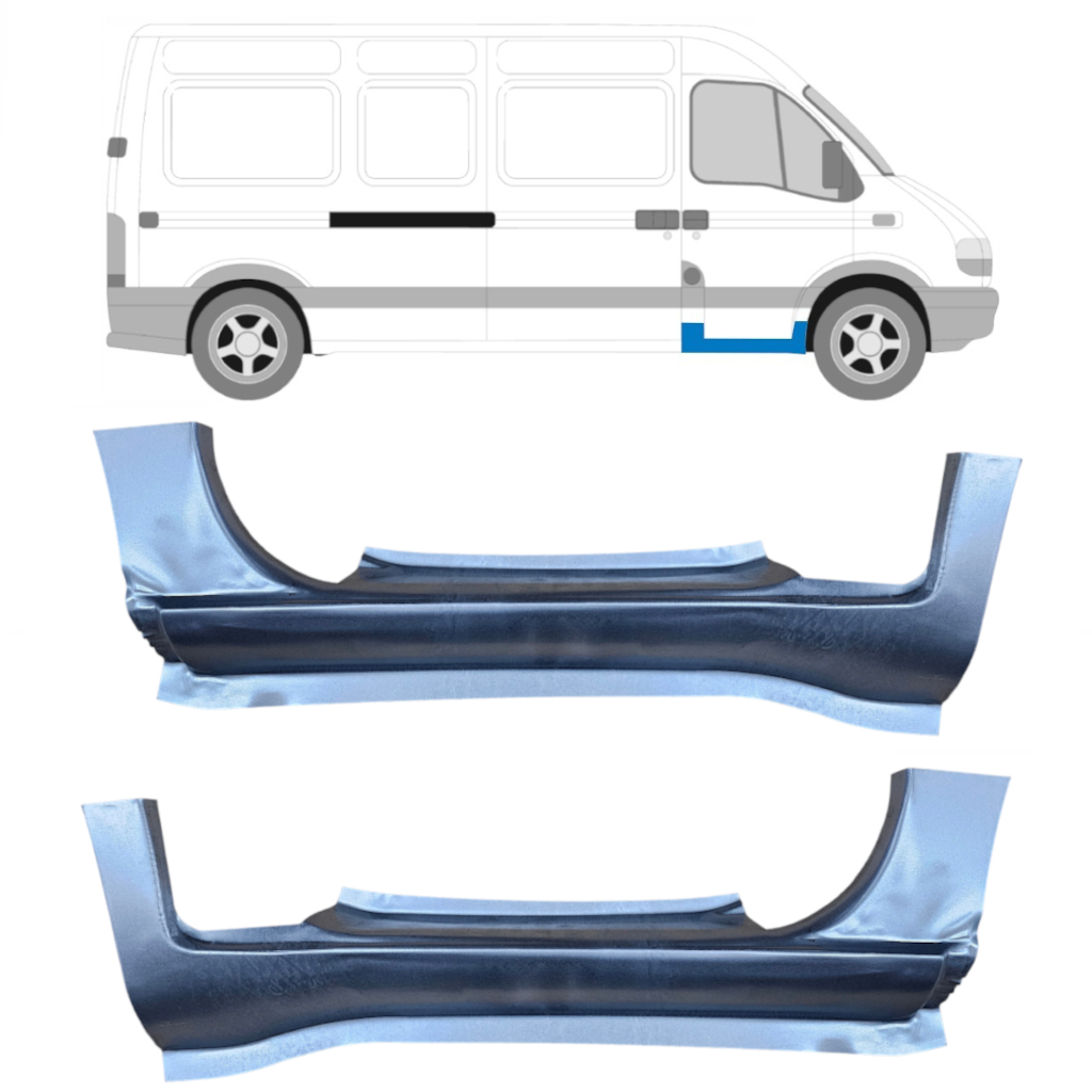 Tröskelplåt Reparationspanel För Renault Master 1998-2010 / Vänster+Höger / Set 9451