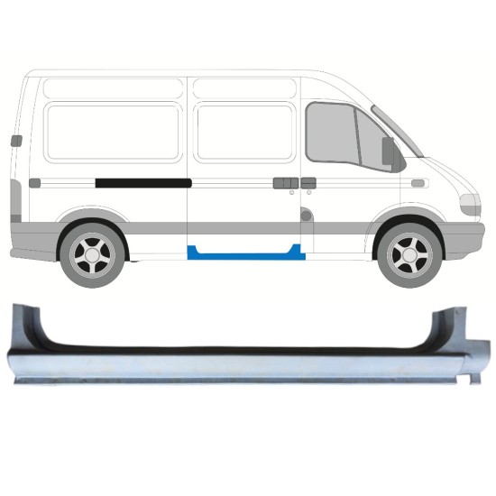 Skjutdörr tröskel reparationspanel för Renault Master 1998-2010 / Höger 14875