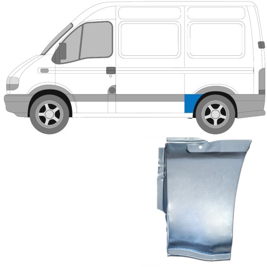 Sidovägg hjulhuskant för Renault Master 1998-2010 / Vänster 14876