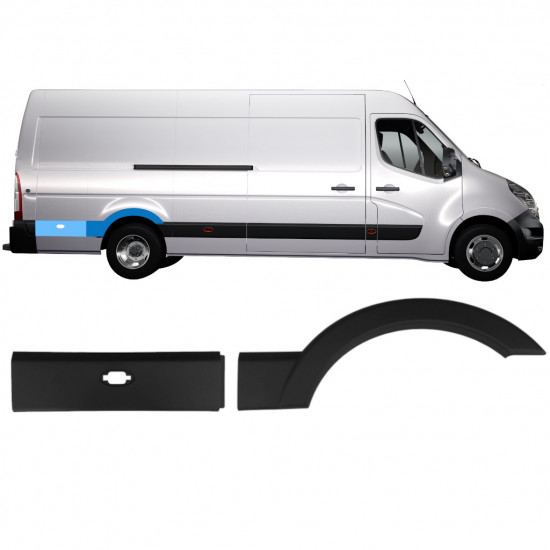 RENAULT MASTER 2010- SIDOLIST EXTRA LÅNG / UPPSÄTTNING / HÖGER