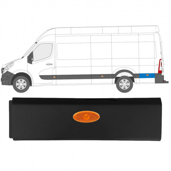 Prydnads Skyddslist sidovägg för Renault Master 2010- / Vänster /  10919