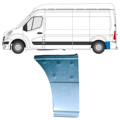 Nedre del av bak skärm bakom hjul för Renault Master 2010- / Vänster 12853