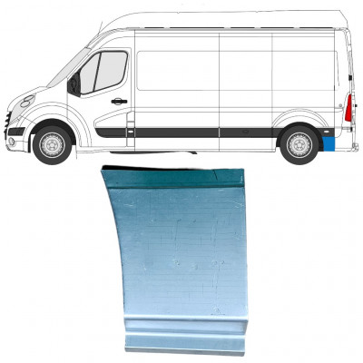 Nedre del av bak skärm bakom hjul för Renault Master 2010- / Vänster 12851