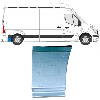 Nedre del av bak skärm bakom hjul för Renault Master 2010- / Höger 12850