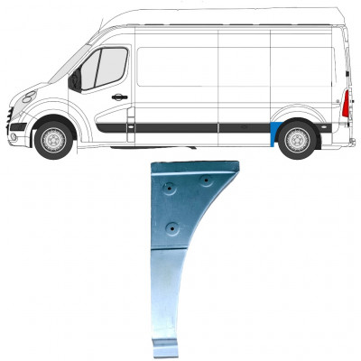 Fram del av bak skärm för Renault Master 2010- / Vänster 12849