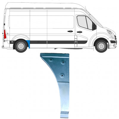 Fram del av bak skärm för Renault Master 2010- / Höger 12848