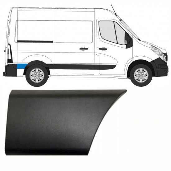 RENAULT MASTER 2010- KORT SIDOLIST BAKOM HJUL / HÖGER