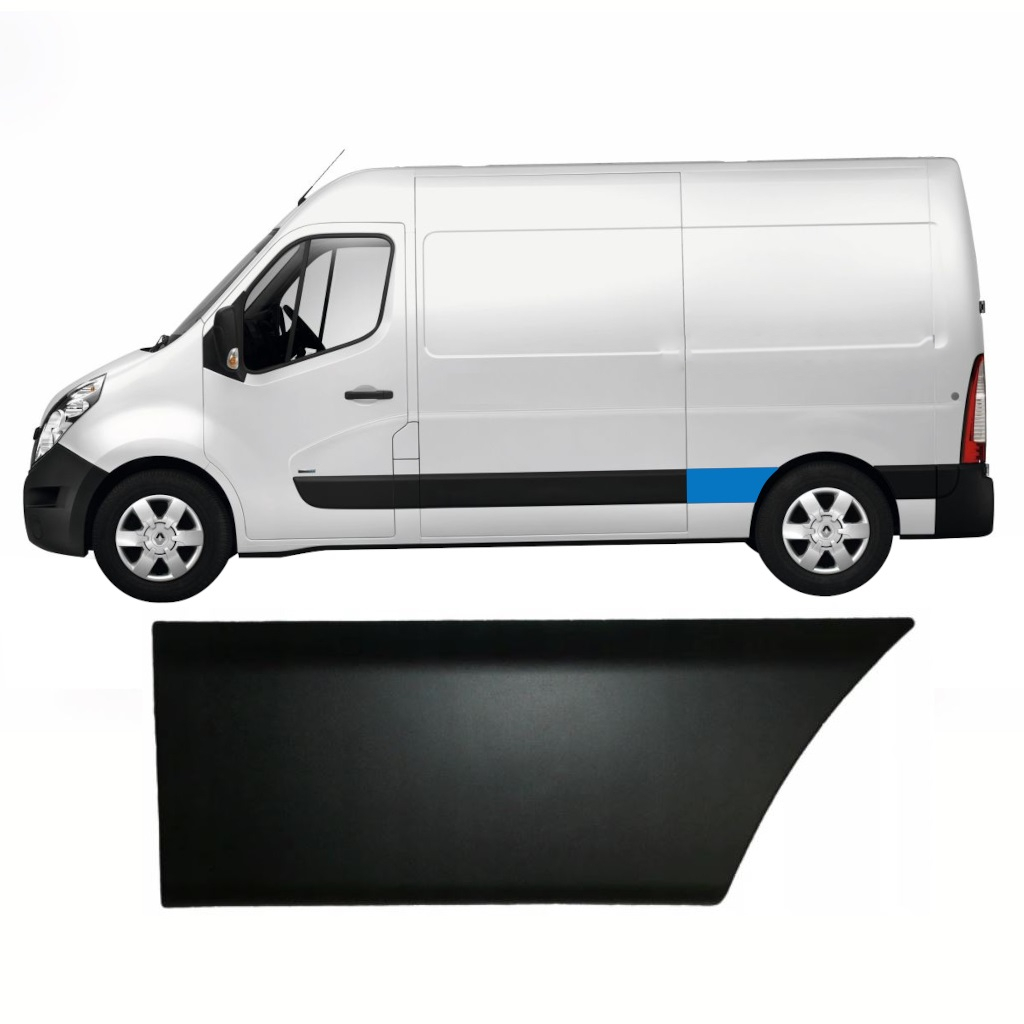 Prydnadslist stänkskärm list för Renault Master 2010- / SWB / Vänster 8324