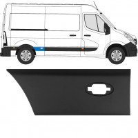 Prydnadslist sidovägg skyddslister med lampa för Renault Master 2010- / L2 / Höger 10930