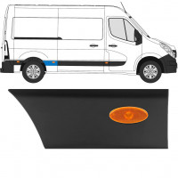 Prydnadslist sidovägg skyddslister med lampa för Renault Master 2010- / L2 / Höger /  10932