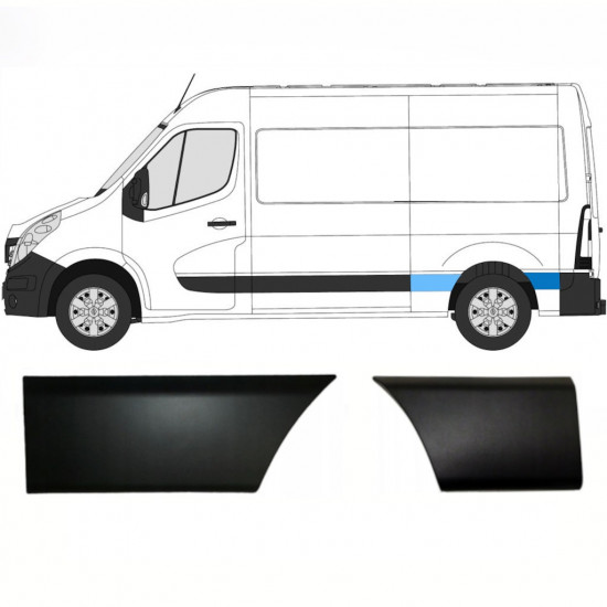 Prydnads skyddslister set för Renault Master Opel Movano Nv 400 2010- / Vänster /  8578